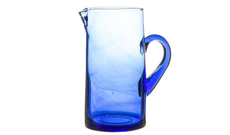 Nicola Spring Jebel Recycled Glass Jug - Blue