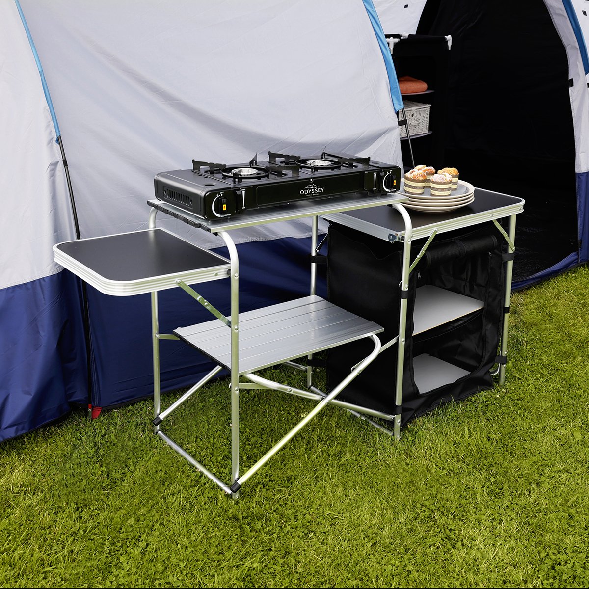 Charles Bentley Odyssey Double Portable Camping Gas Stove Cooker - Black - Image 5