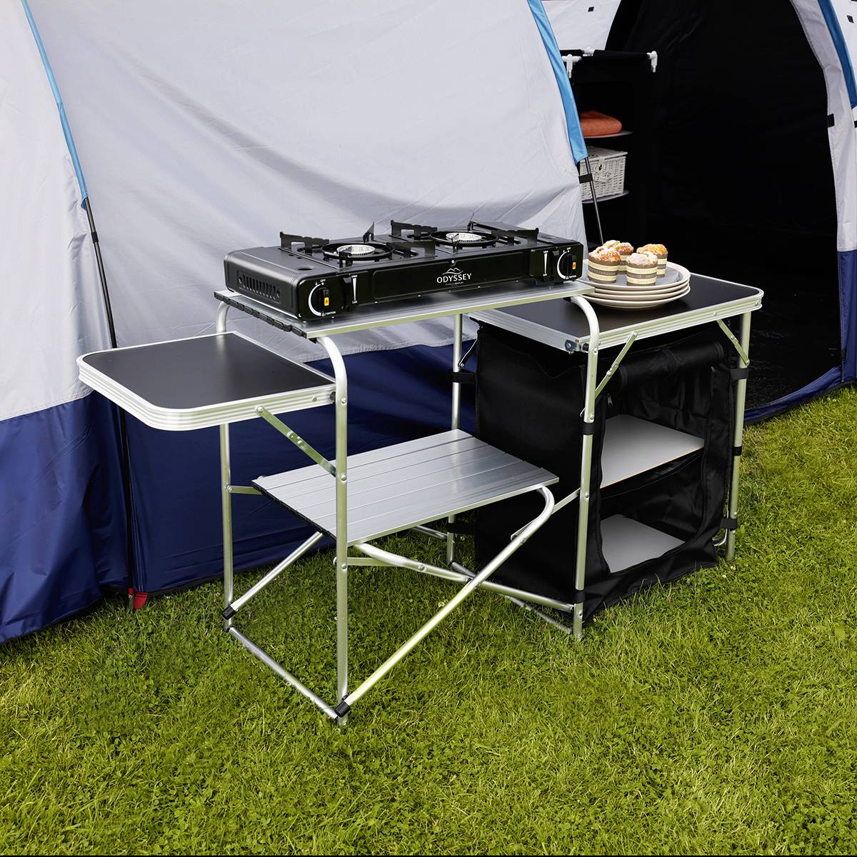 Charles Bentley Odyssey Double Portable Camping Gas Stove Cooker - Black - Image 5