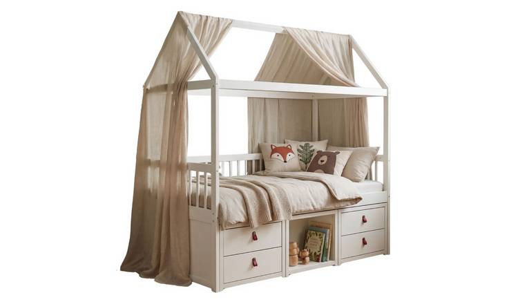 Noa & Nani Lottie Bo Peep House Day Bed With Storage Drawers - White