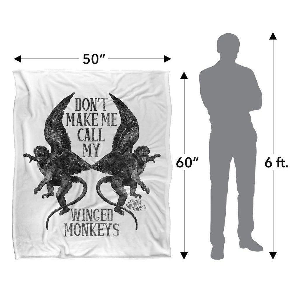 The Wizard Of Oz Monkey Soft Touch Blanket - 152cm x 127cm - Image 4
