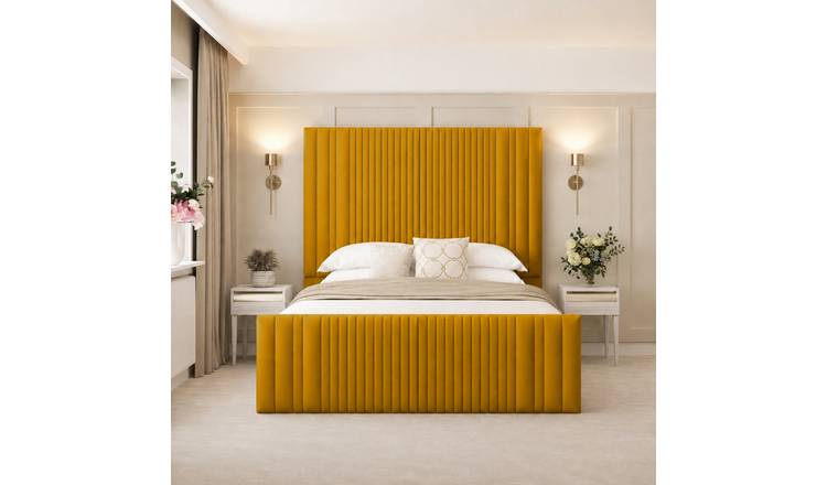 Bed Choices Aspire Double Ottoman Bed Frame 70" Headboard - Mustard