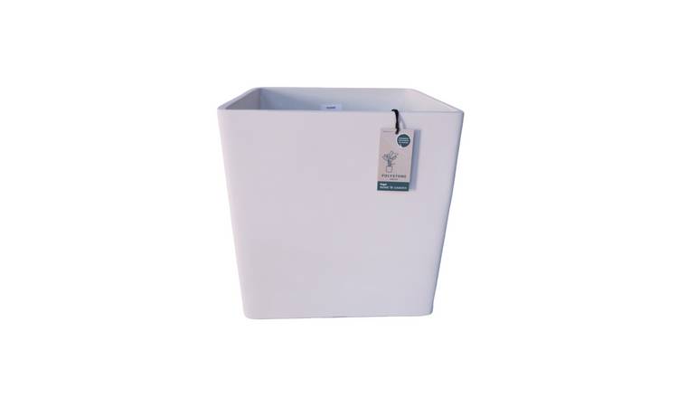 Fargro Home and Garden 58L Polystone Square Plant Pot - Stone White