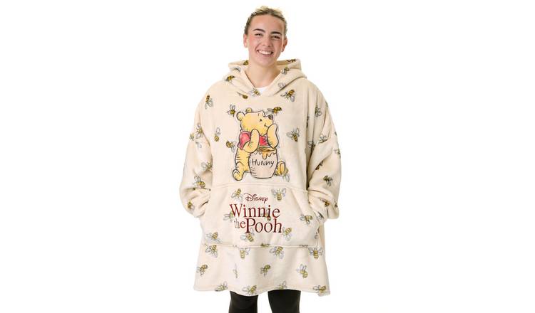 Disney Winnie The Pooh Adult Womens Blanket Hoodie - Beige