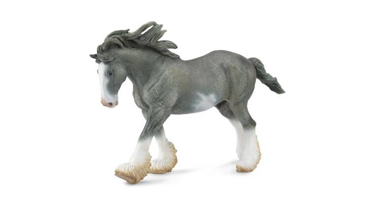 CollectA Clydesdale Stallion Black Sabino Roan - 3 Years +