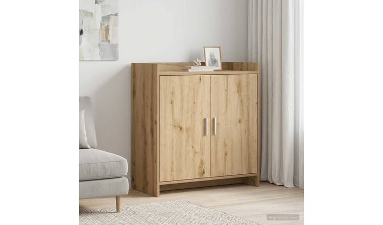Walplus 2 Door Rectangular Sideboard - Artisan Oak - 72 x 36 x 80 cm