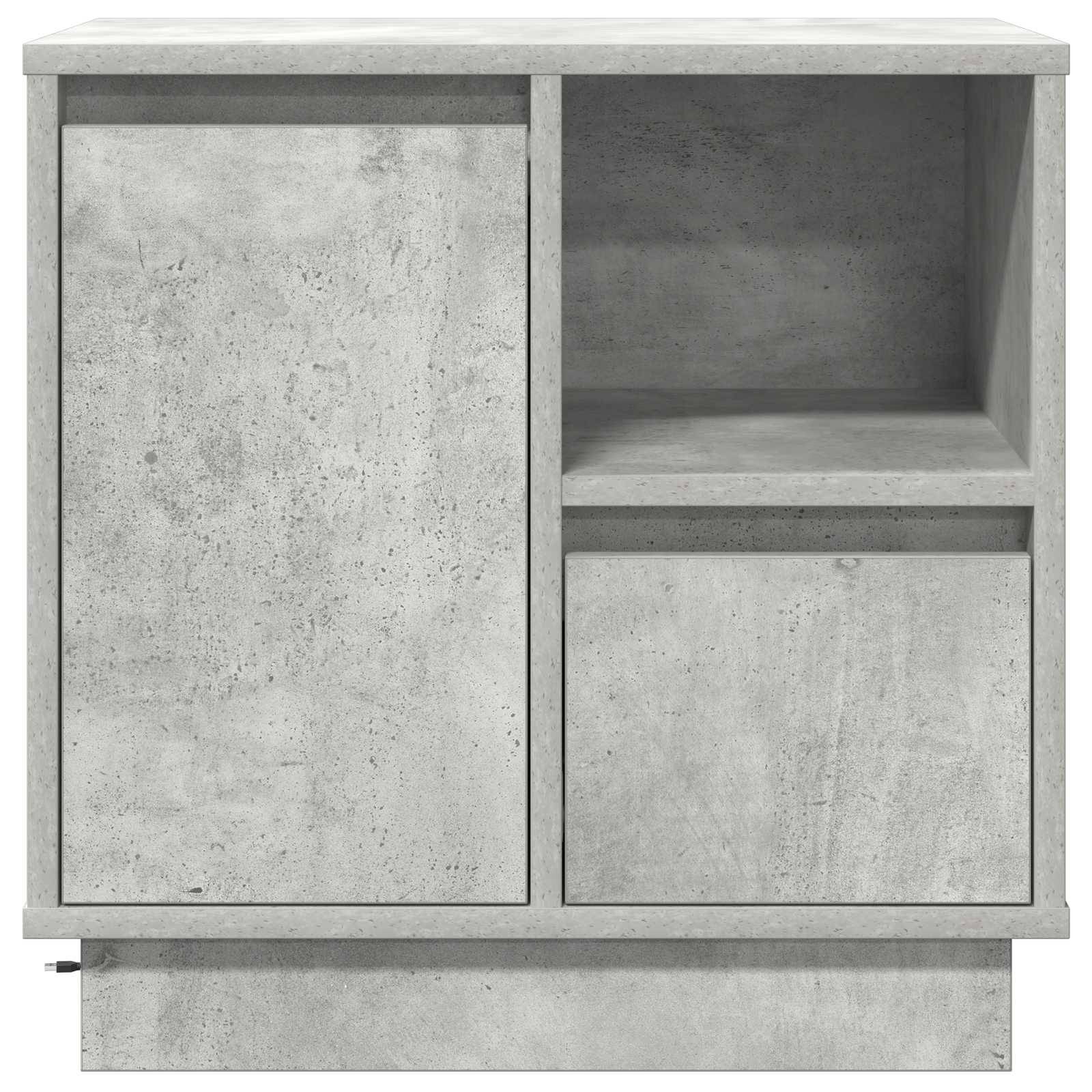 Walplus 1 Drawer Bedside Cabinet - Stone Grey - 50 x 34.5 x 50 cm - Image 6
