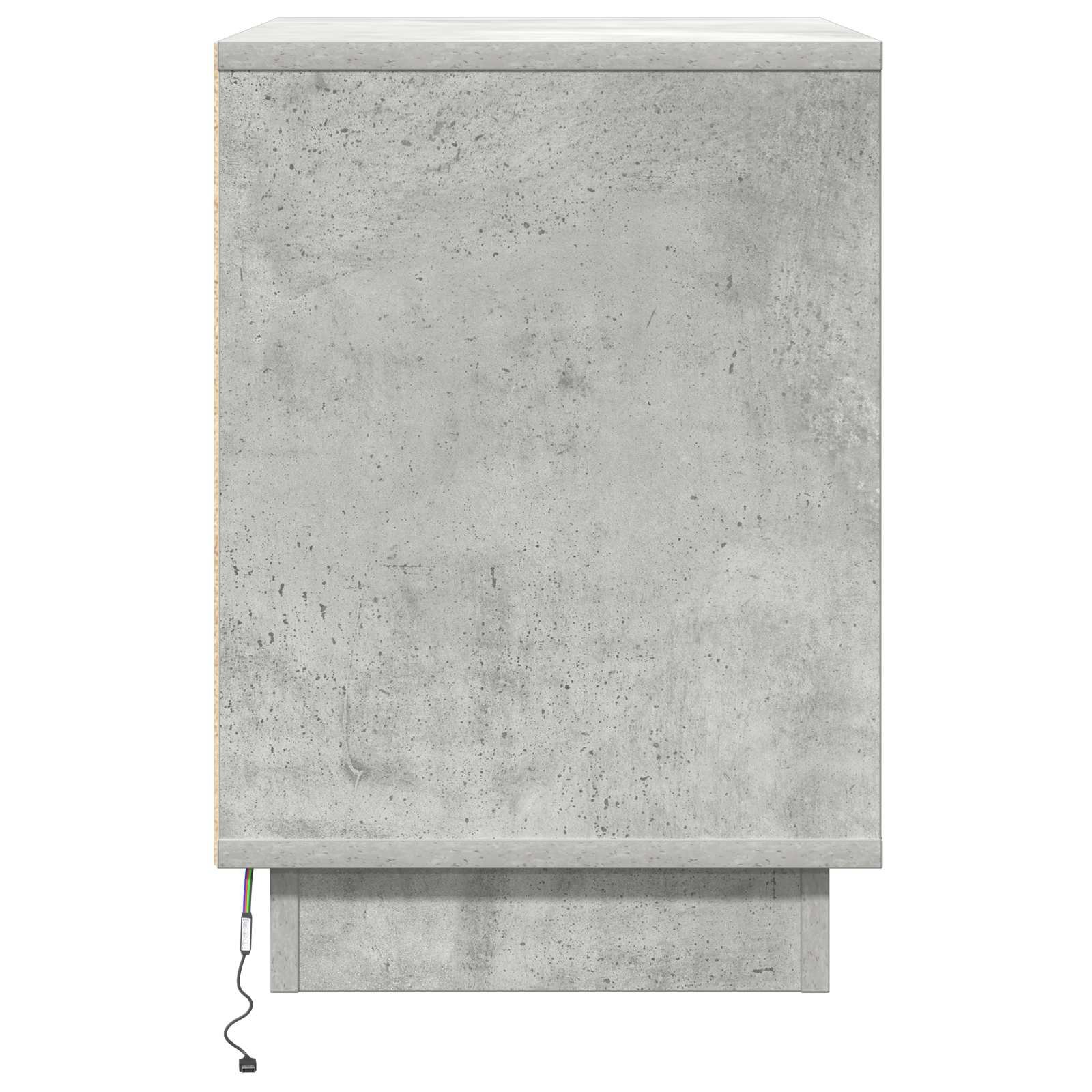Walplus 1 Drawer Bedside Cabinet - Stone Grey - 50 x 34.5 x 50 cm - Image 7
