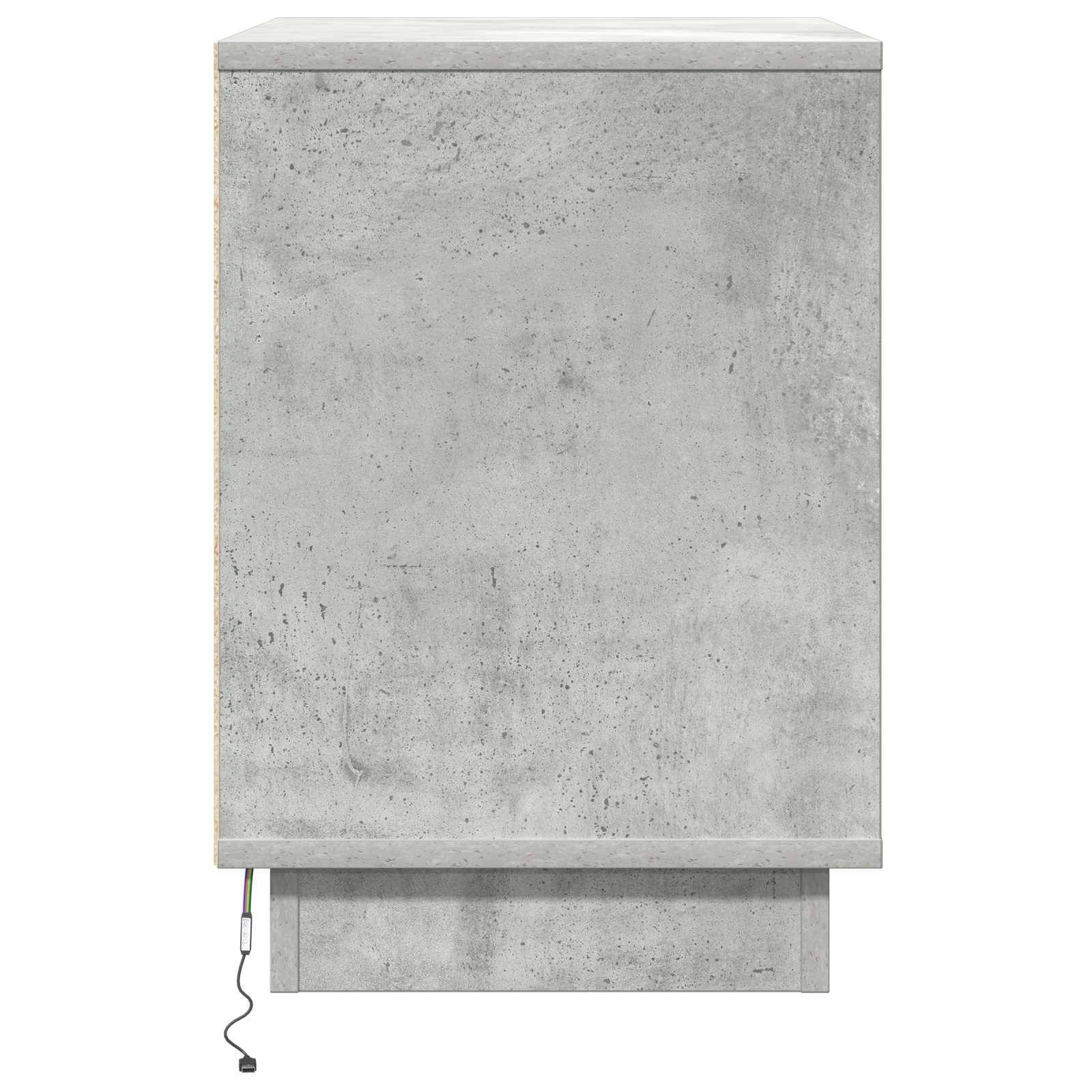 Walplus 1 Drawer Bedside Cabinet - Stone Grey - 50 x 34.5 x 50 cm - Image 7