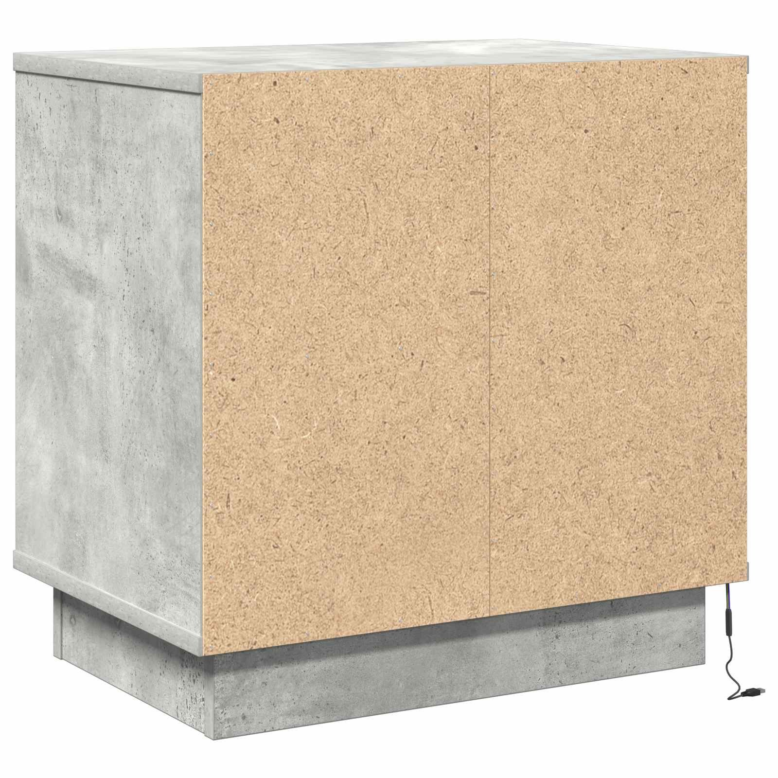 Walplus 1 Drawer Bedside Cabinet - Stone Grey - 50 x 34.5 x 50 cm - Image 8