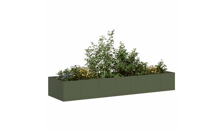 Walplus Steel Garden Planter - Olive Green - 280 x 80 x 40 cm