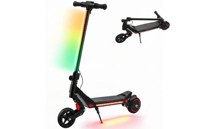 SPORTNOW Age 6 to 14 Years Dual Suspension Foldable Electric Scooter – Black