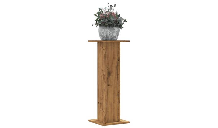 Walplus Pack of 2 Engineered Wood Plant Stand - Artisian Oak - 30x30x80 cm