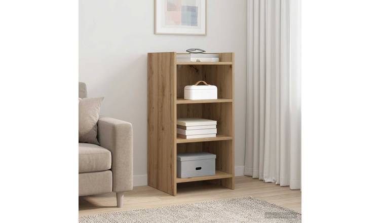 Walplus 3 Shelf Rectangular Sideboard - Artisan Oak - 40 x 36 x 80 cm