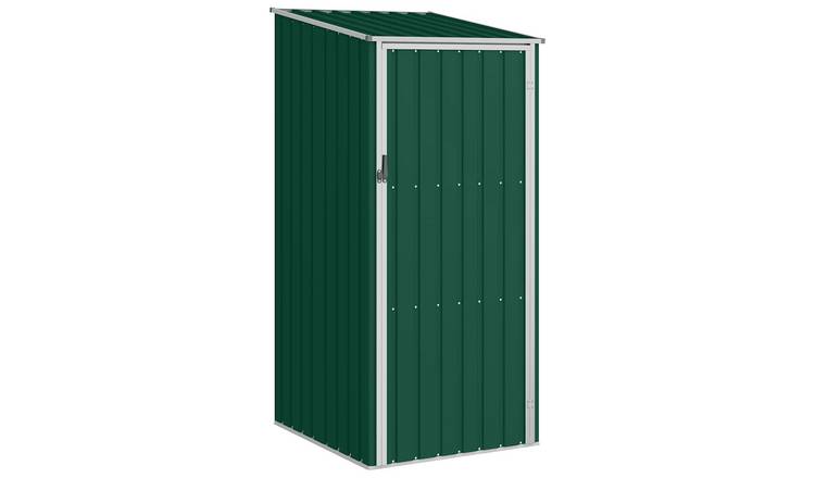 Walplus Galvanised Steel Garden Shed Medium Durable Garden Shed - Green - 159 cm