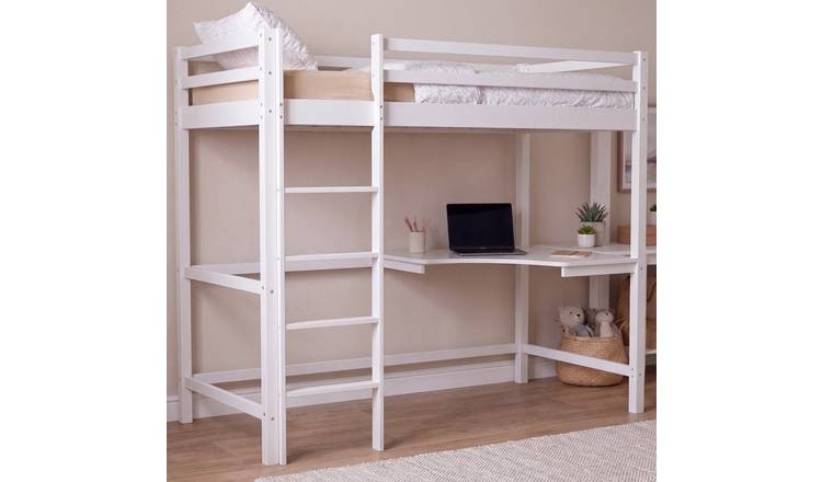 Vida Designs Sydney Bunk Bed With Desk - White