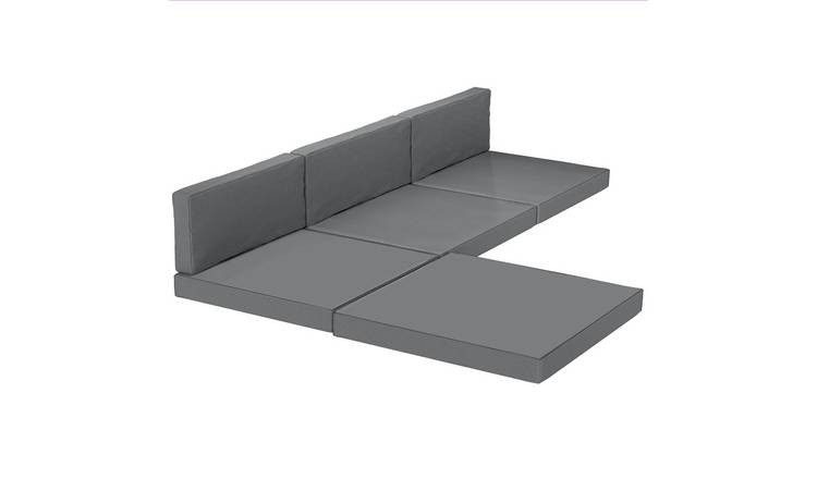 Outsunny 7 Rattan Patio Furniture Cushions Water-Repellent - Dark Grey