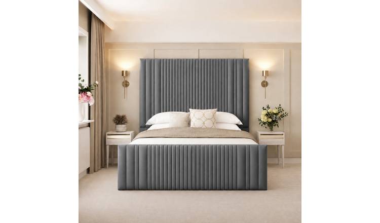 Bed Choices Aspire Small Double Bed Frame Only With 70" Headboard Grey