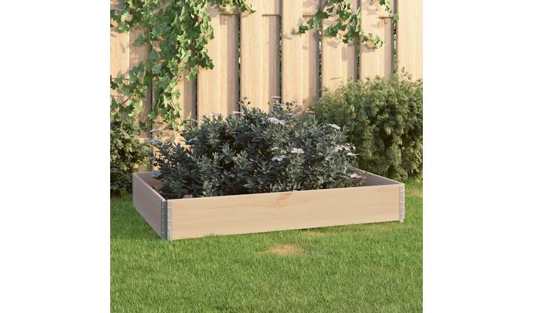 Walplus Wood Raised Garden Bed - 80 x 120 x 19 cm
