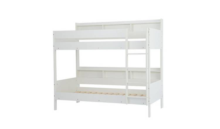 Minna Space Saving Bunk Bed with Storage Units in White