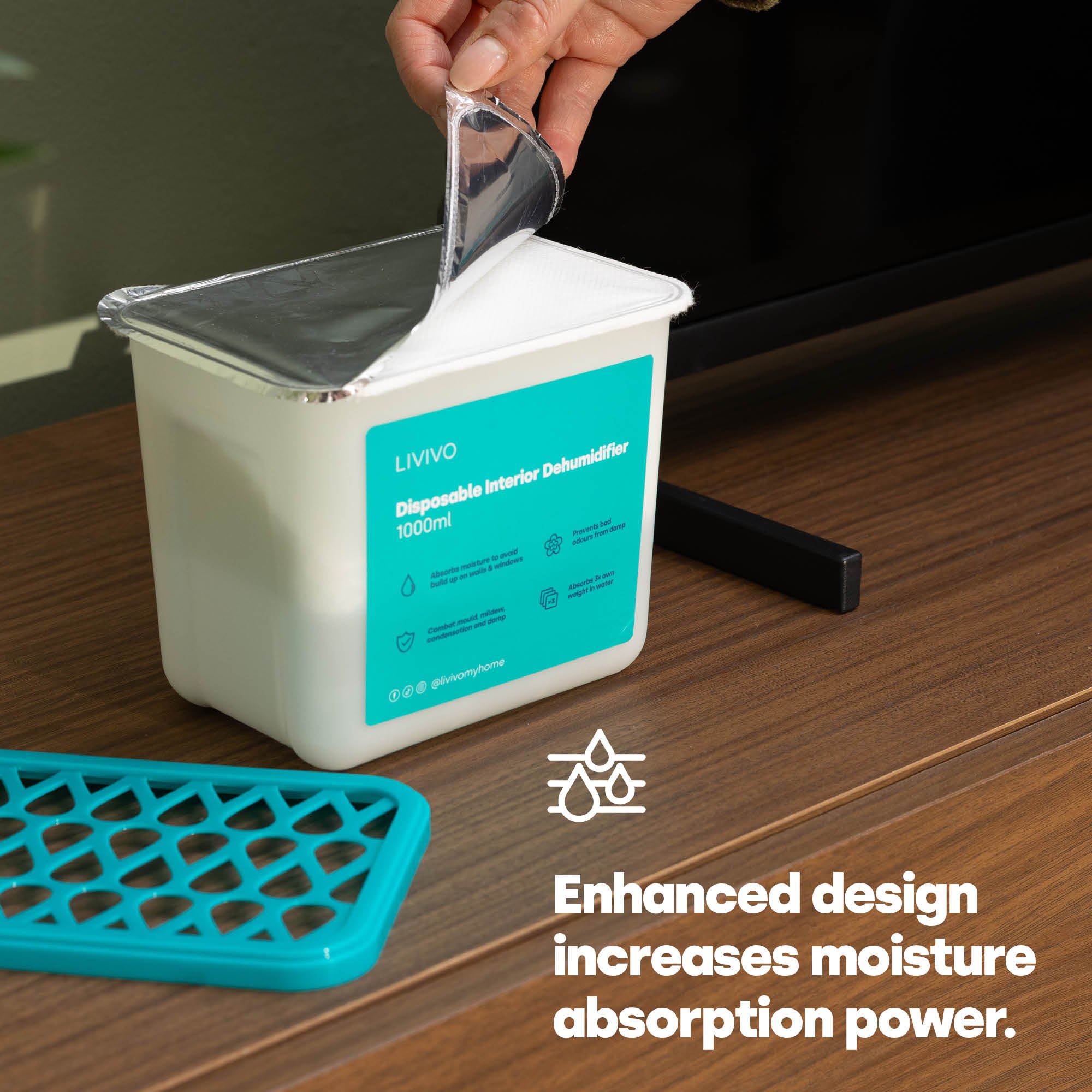 LIVIVO Disposable Teardrop Dehumidifiers - Pack of 5 - Image 3