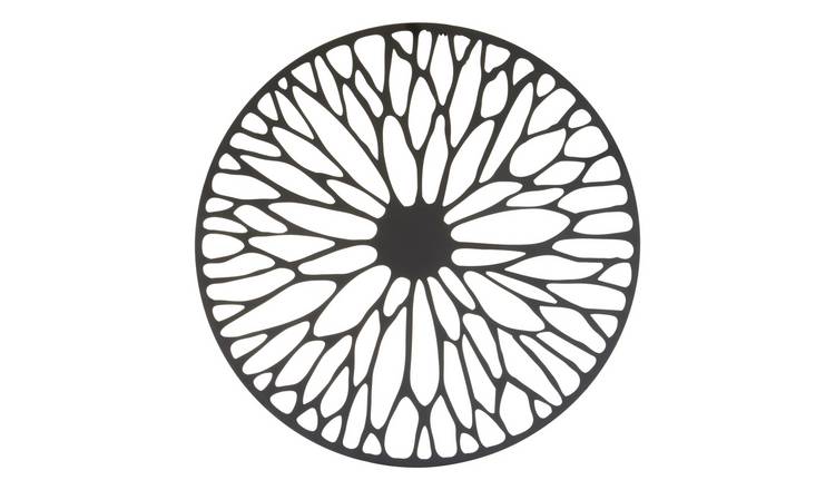 Orsina Trento Small Frame Floral Design Wall Art - Black