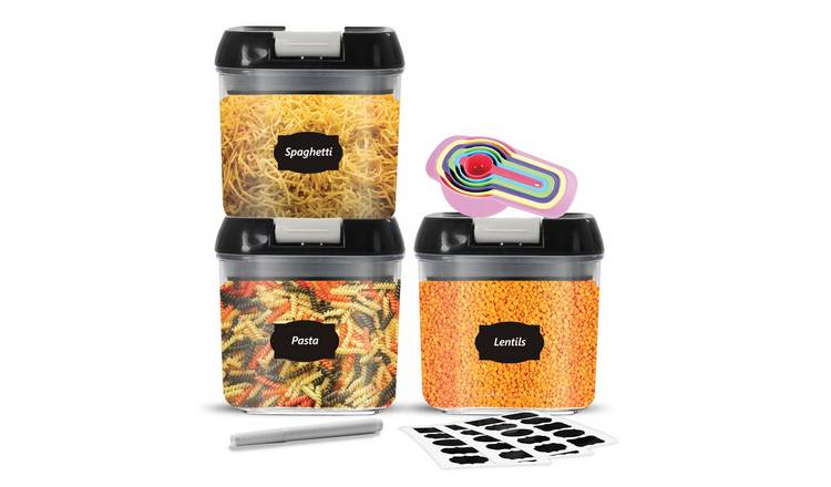 Top 3 3 Piece 0.5L Food Storage Lock N Fresh Stackable Containers - Clear