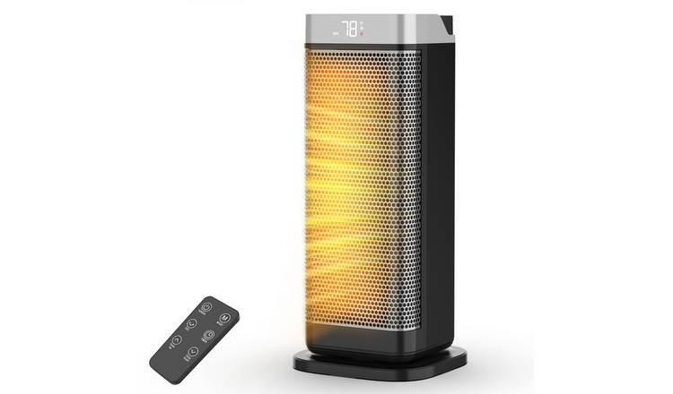 Air Pro 17in Portable Electric Space Heater with LED Display & 12H Timer - Grey