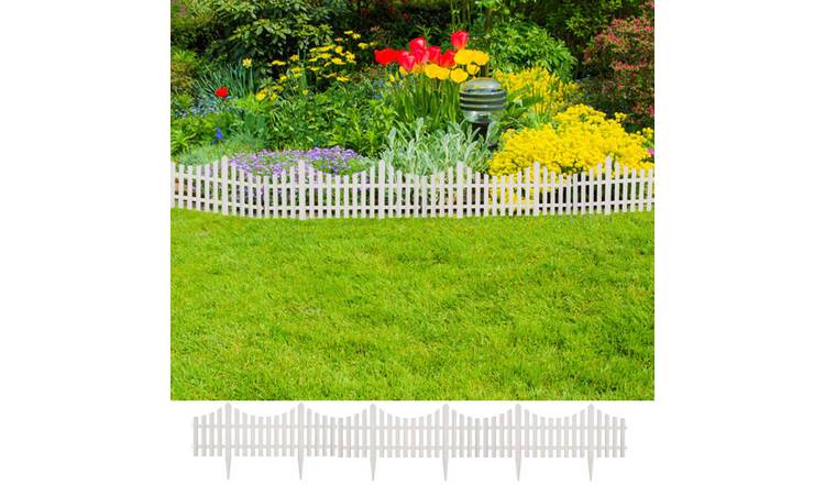Walplus Pack of 17 Lawn Divider - White - 60 x 32.5 cm