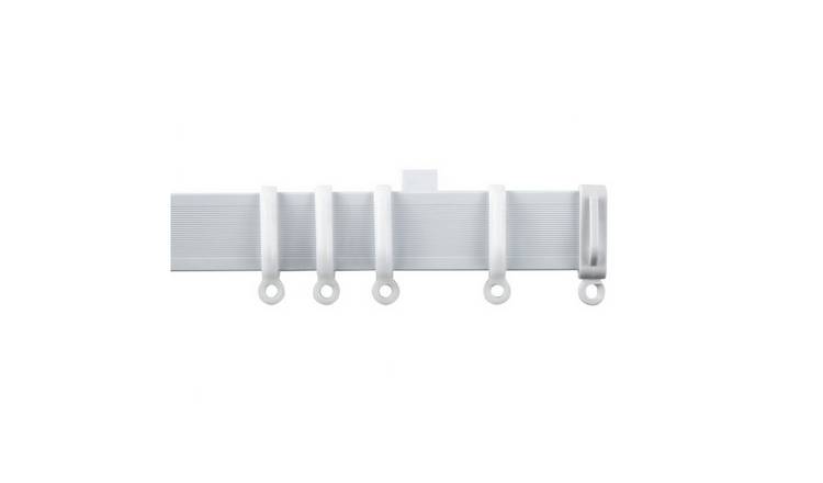 New Edge Blinds White Aluminium Straight Curtain Track - 95cm