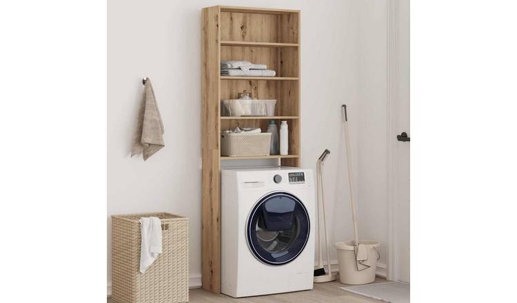 Walplus 4 Compartment Washing Machine Cabinet Artisan - Oak - 64 x 24 x 190 cm