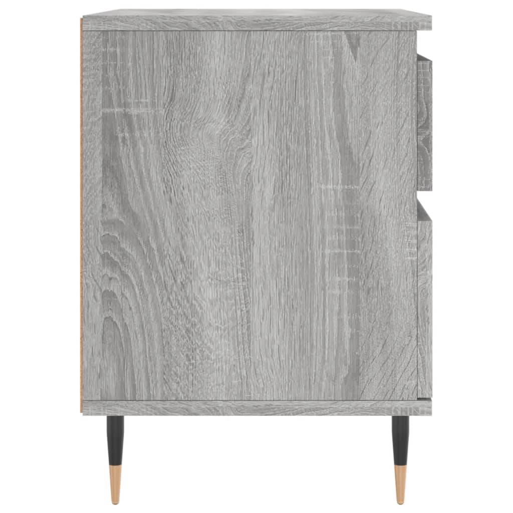 Walplus 1 Drawer Engineered Wood Bedside Cabinet - Grey Sonoma - 40 x 35 x 50 cm - Image 6