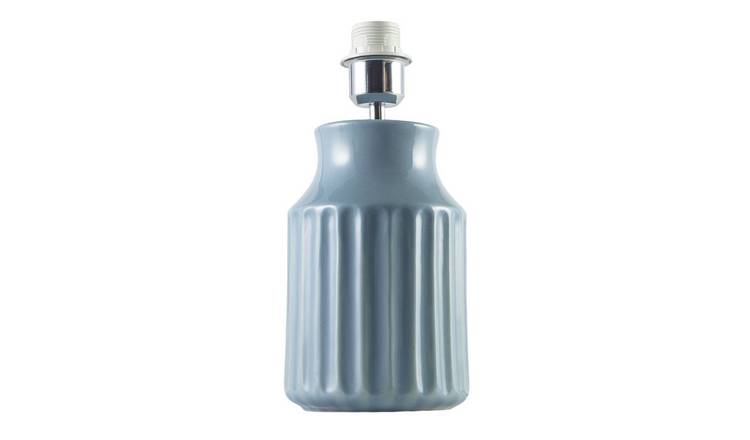 Happy Homewares Ceramic Base with Soft Duck Egg Blue Glazed Table Lamp - 14cm