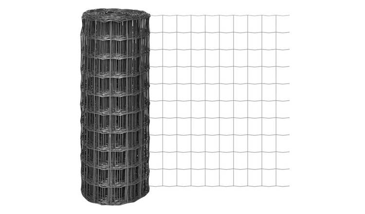 Walplus Pvc-coated Iron Wire Fences - Grey - 1000 x 100 cm