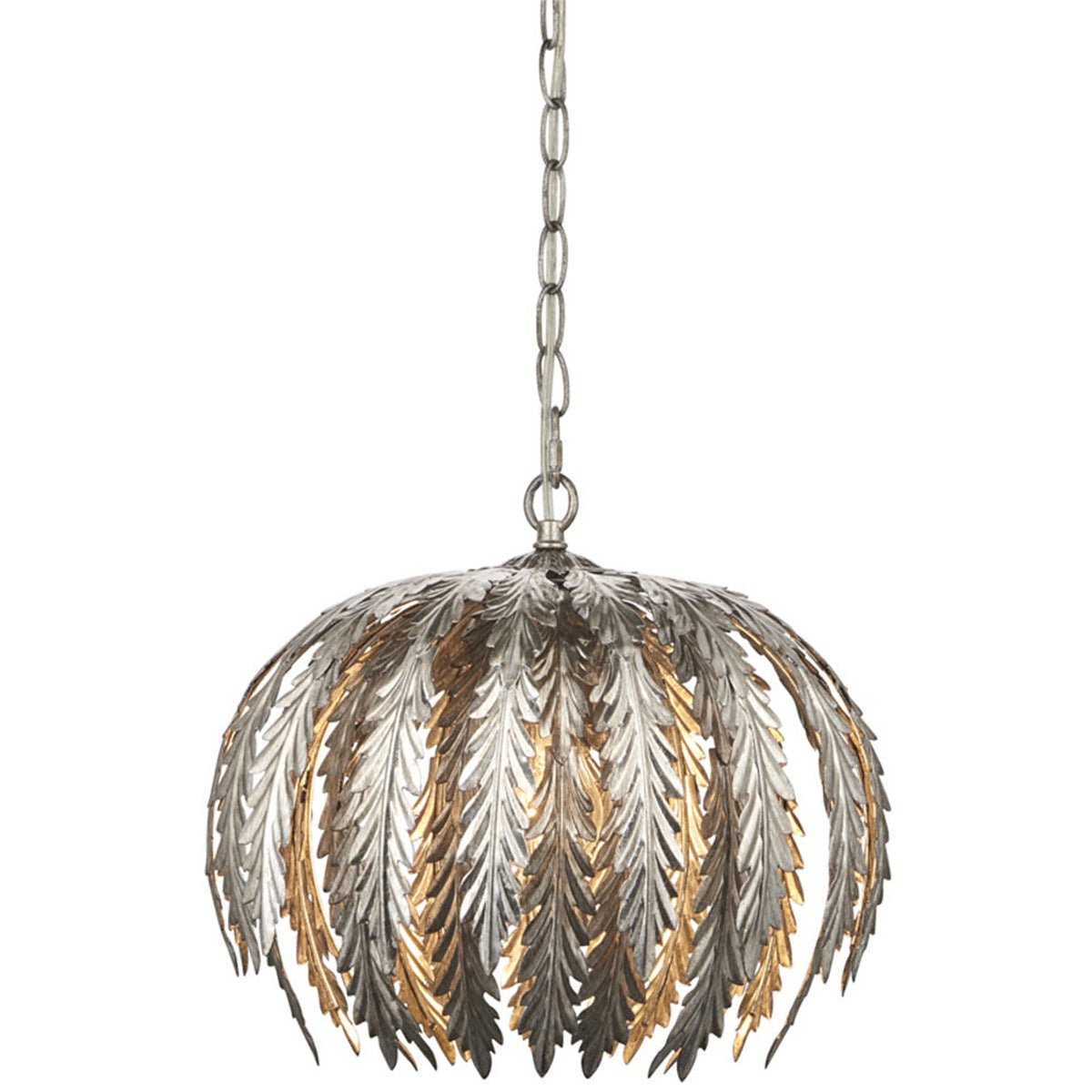 Loops Direct Steel Pendant Light - Silver Leaf - Image 1