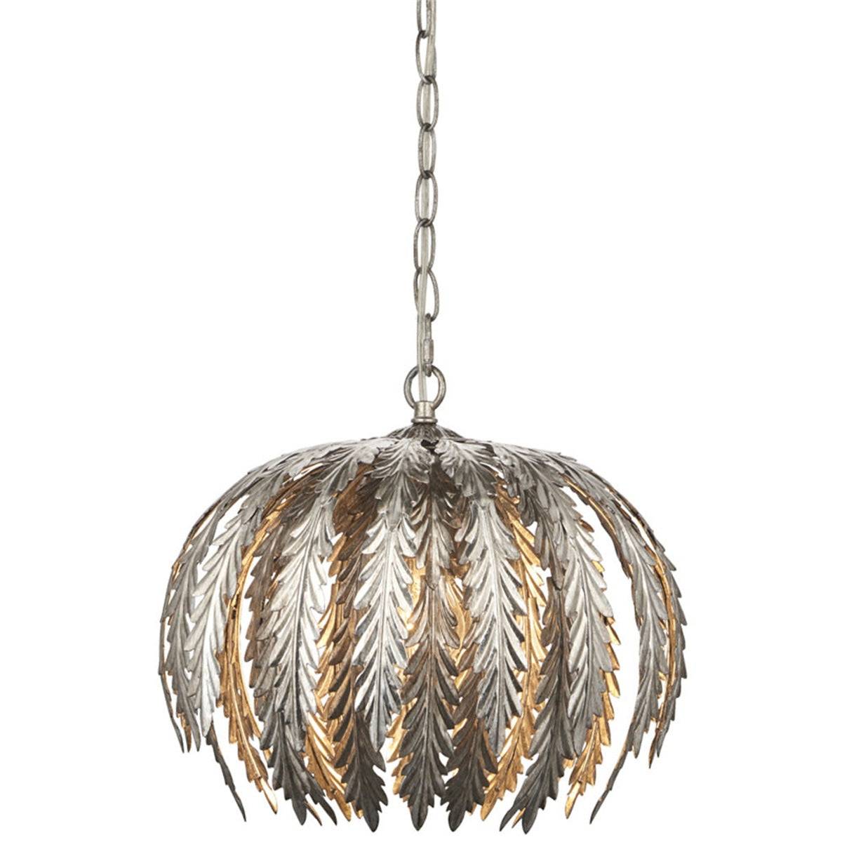 Loops Direct Steel Pendant Light - Silver Leaf - Image 1
