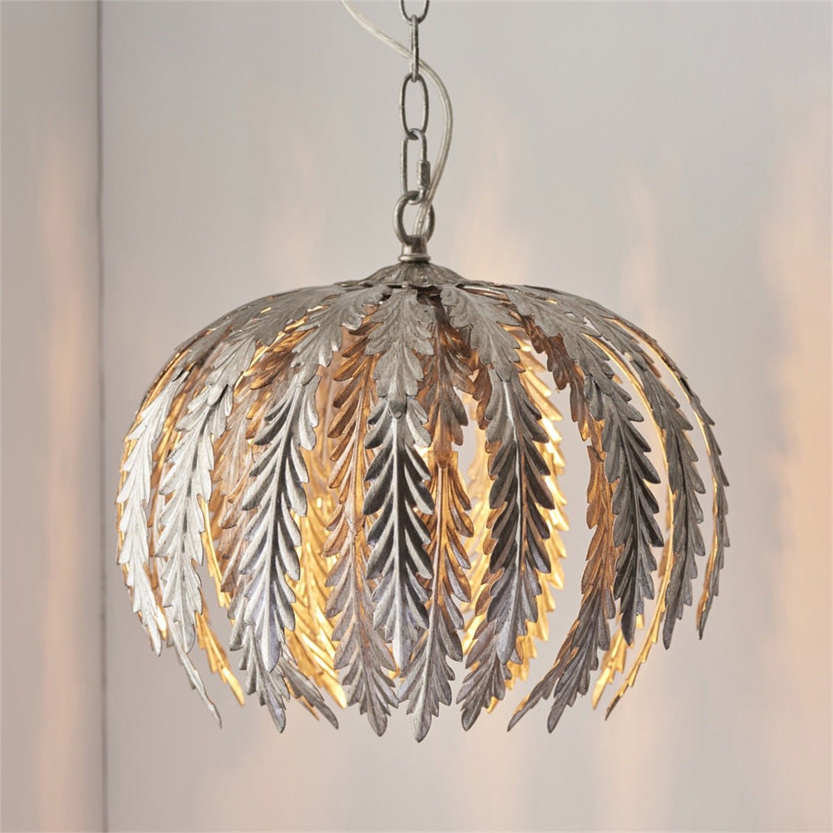 Loops Direct Steel Pendant Light - Silver Leaf - Image 2