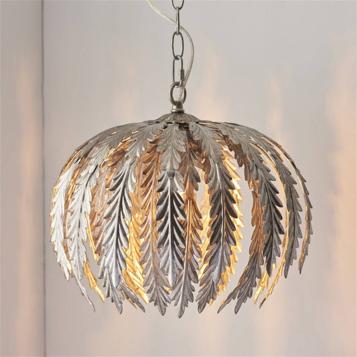 Loops Direct Steel Pendant Light - Silver Leaf - Image 2