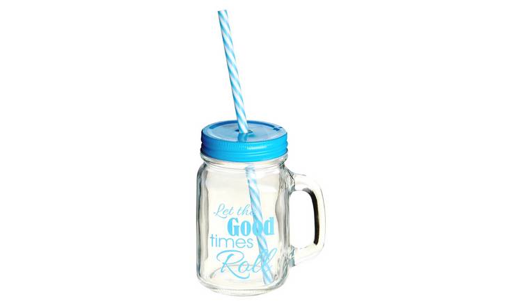 Orsina Bocal Good Times Mason Jar Mug – Blue