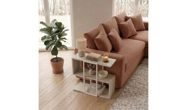 Decortie Homia Open Shelf Side Table - Stone