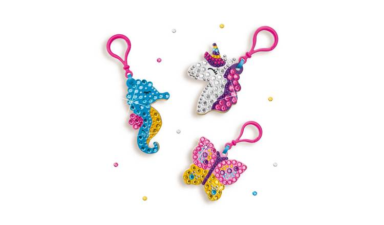 SES Creative Diamond Painting Wooden Keychains Craft Set