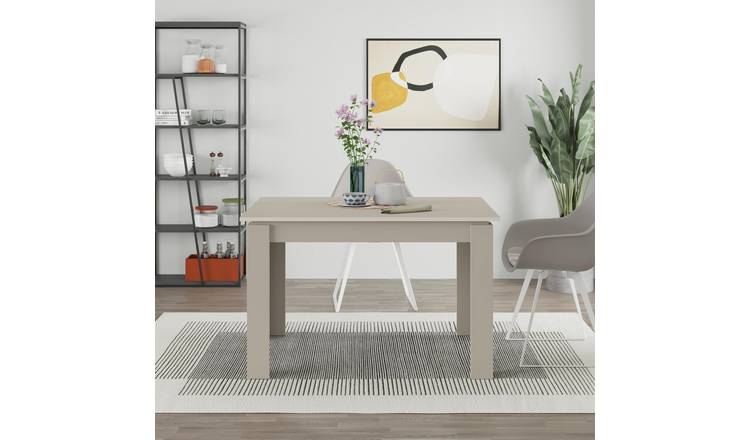 Decortie Tolmen Wood-Effect Extendable Dining Table - Sand