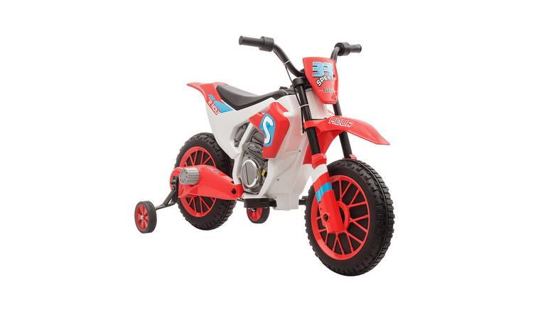 HOMCOM 3 to 5 Years 12V Training Wheels Kids Electric Motorbike – Red
