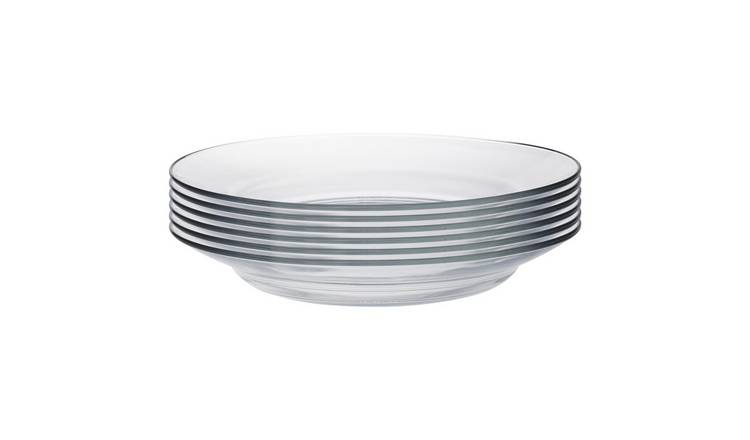 Duralex Lys Tempered Glass Soup Plates 230mm - Pack of 12