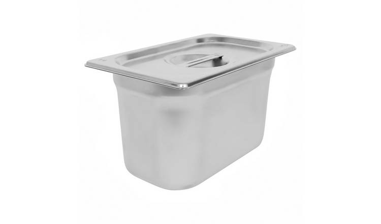 Argon Tableware Steel Gastronorm Container with Lid 1/4 - 3.75L