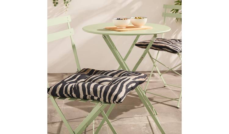 OHS 2 Pack Zebra Filled Garden Seat Pads 40 x 40cm - Realistic