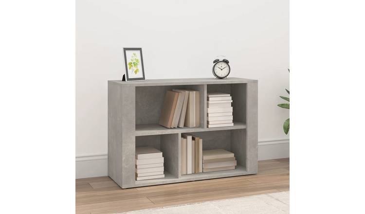 Walplus Engineered Wood Sideboard - Concrete Grey - 80 x 30 x 54 cm