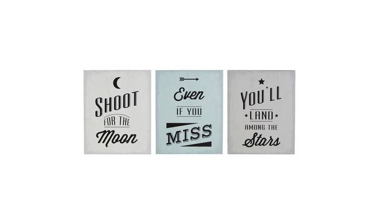 Orsina Madera Moon Wall Plaques – Set of 3