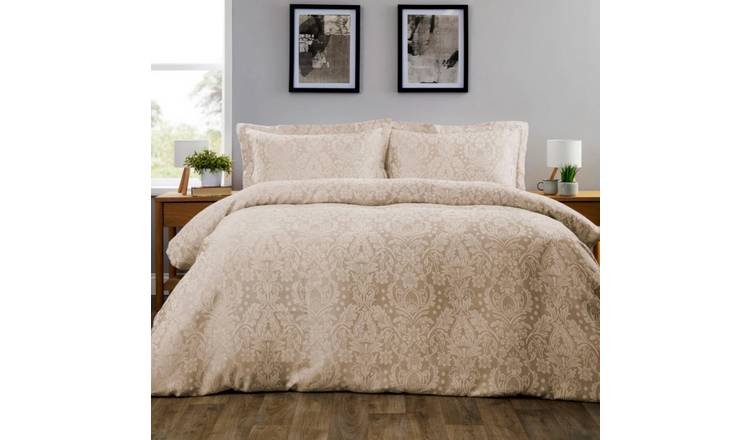 New Edge Blinds Dorchester Jacquard Champagne Duvet Set - Single