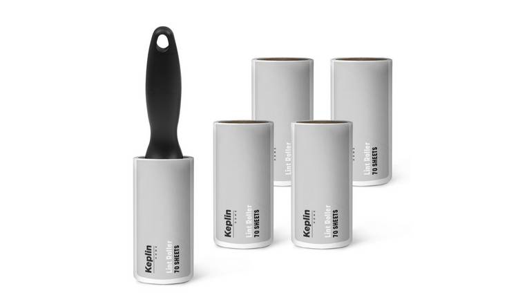 Keplin Refillable Lint Roller Set 5 x 70 Sheets - Grey